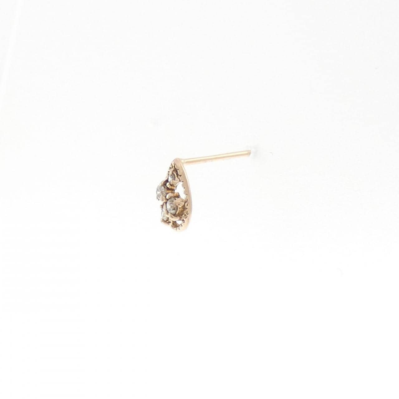 K18PG ダイヤモンド ピアス 0.05CT 片耳