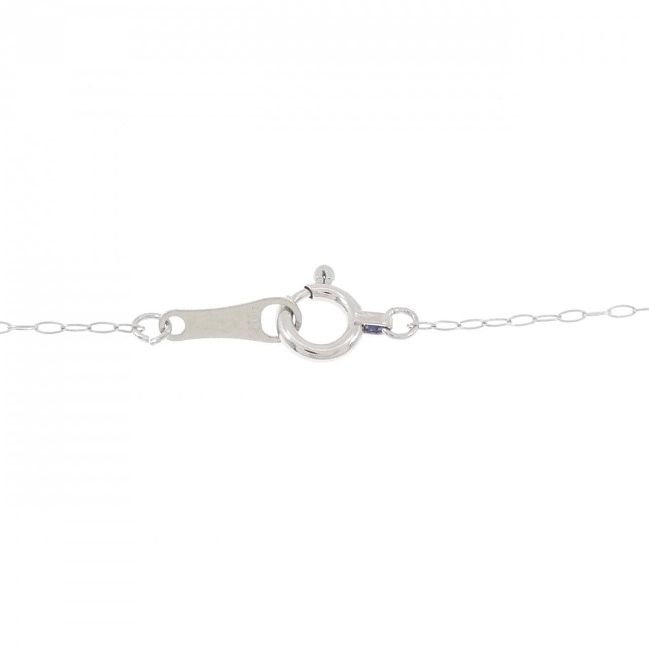 PT900/PT850 フラワー ダイヤモンド ネックレス 0.30CT