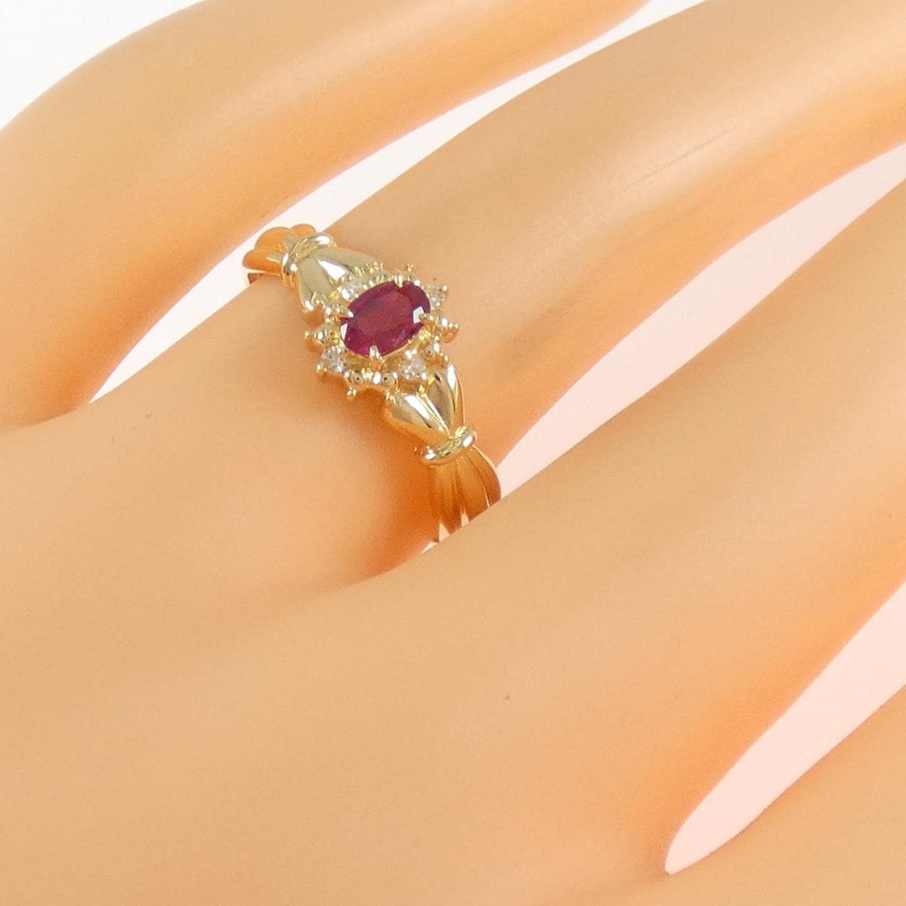 K18YG ルビー リング