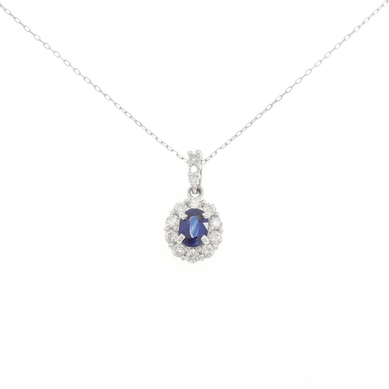 【新品】PT900 サファイヤ ネックレス 0.31CT