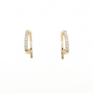 【新品】K10YG ダイヤモンド ピアス 0.08CT