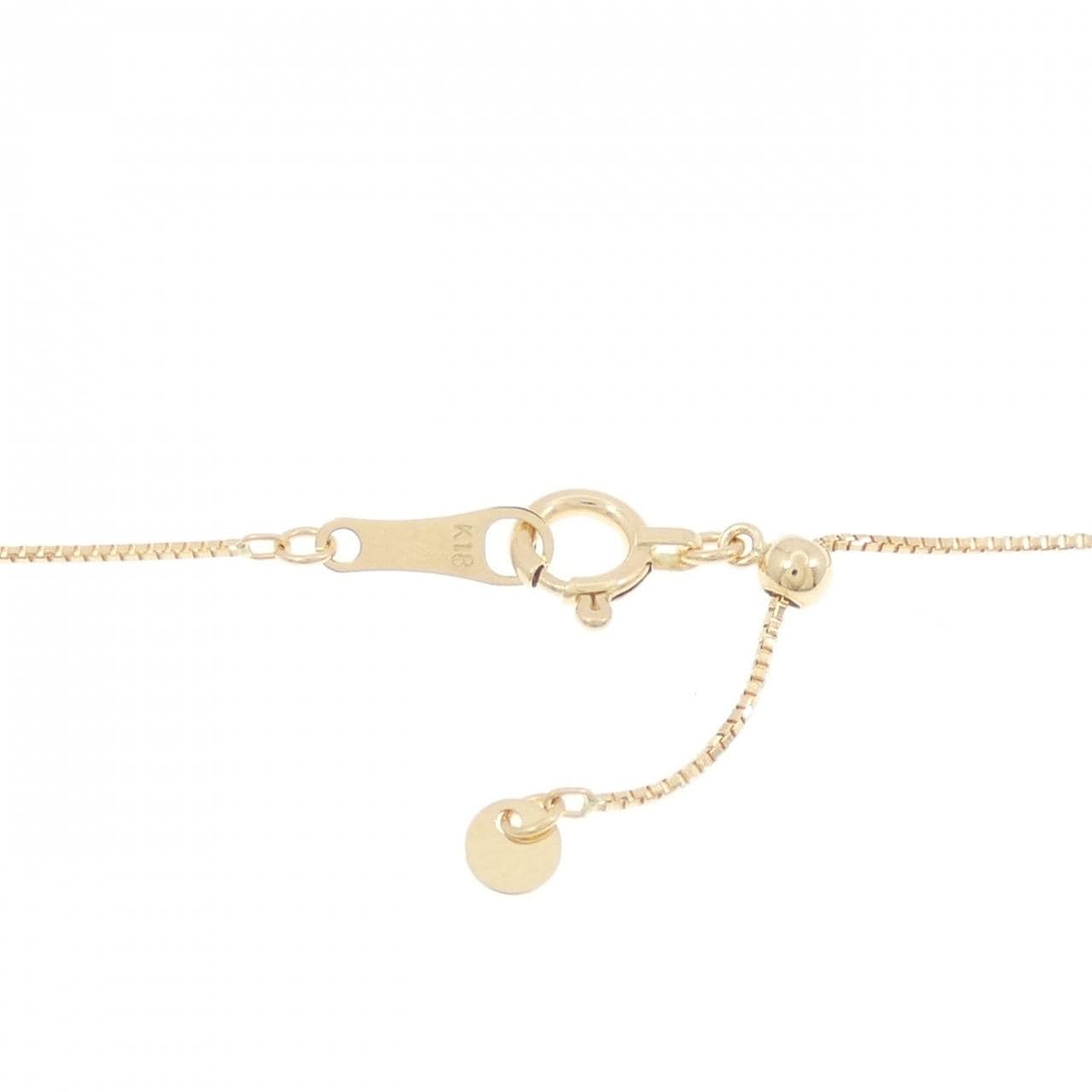 K18YG Initial R Diamond Necklace 0.13CT