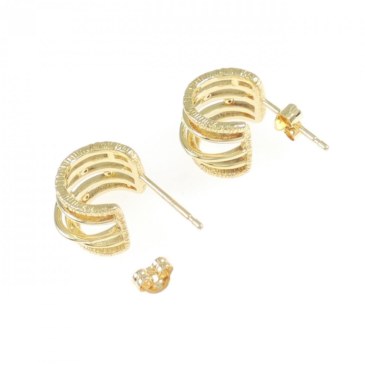 K18YG ダイヤモンド ピアス 0.02CT