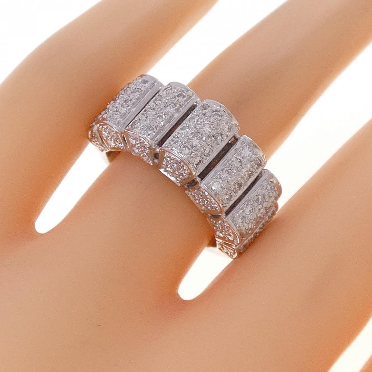 K18WG ダイヤモンド リング 1.00CT