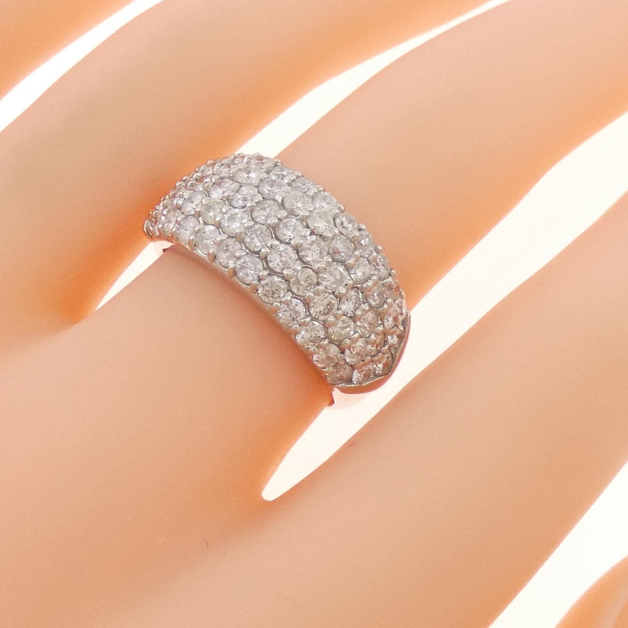 PT900 パヴェ ダイヤモンド リング 2.00CT