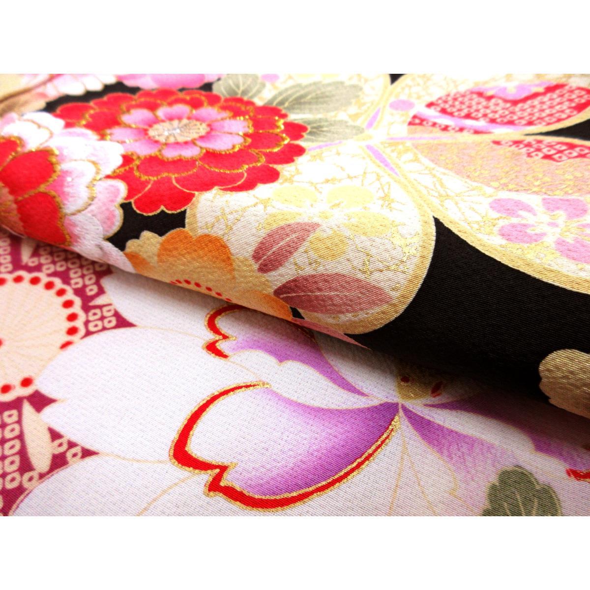 【未使用品】振袖　友禅金彩加工　刺繍入りボカシ染