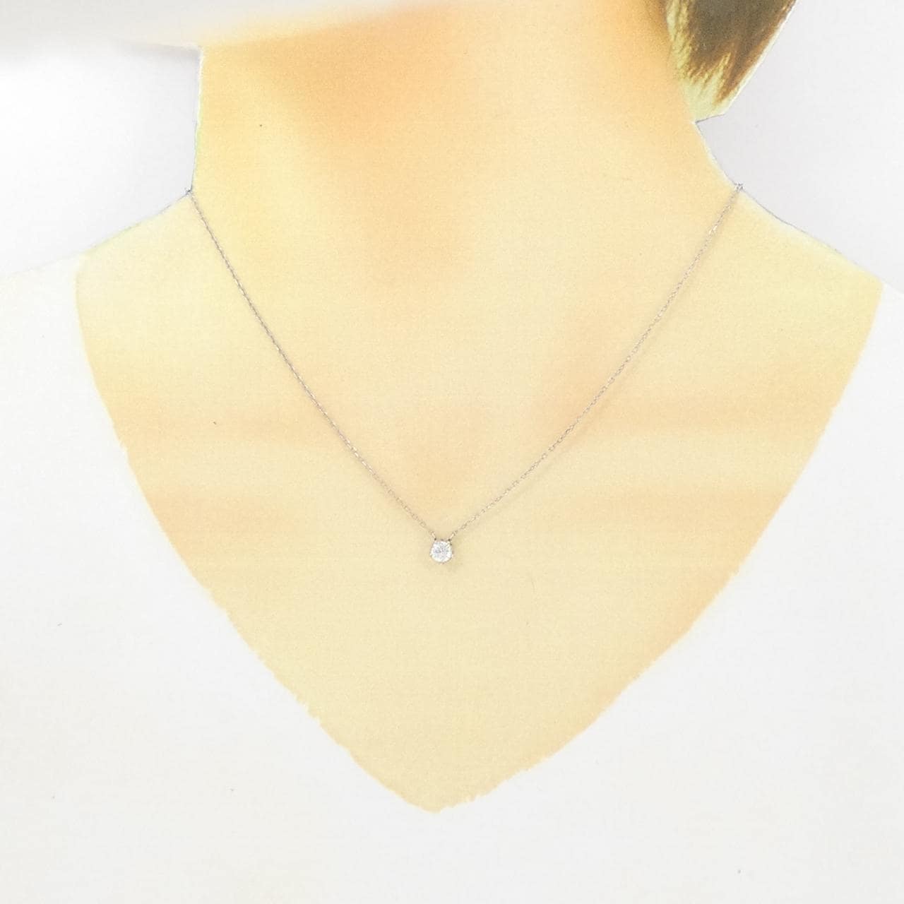 PT ソリティア ダイヤモンド ネックレス 0.29CT