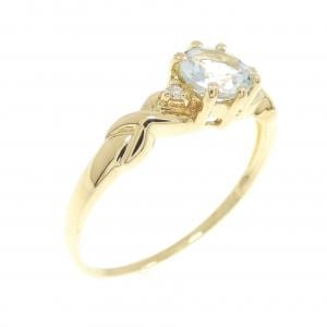 K18YG アクアマリン リング 0.41CT