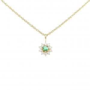 K18YG エメラルド ネックレス 0.13CT