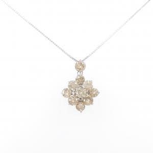 K18WG ダイヤモンド ネックレス 3.44CT