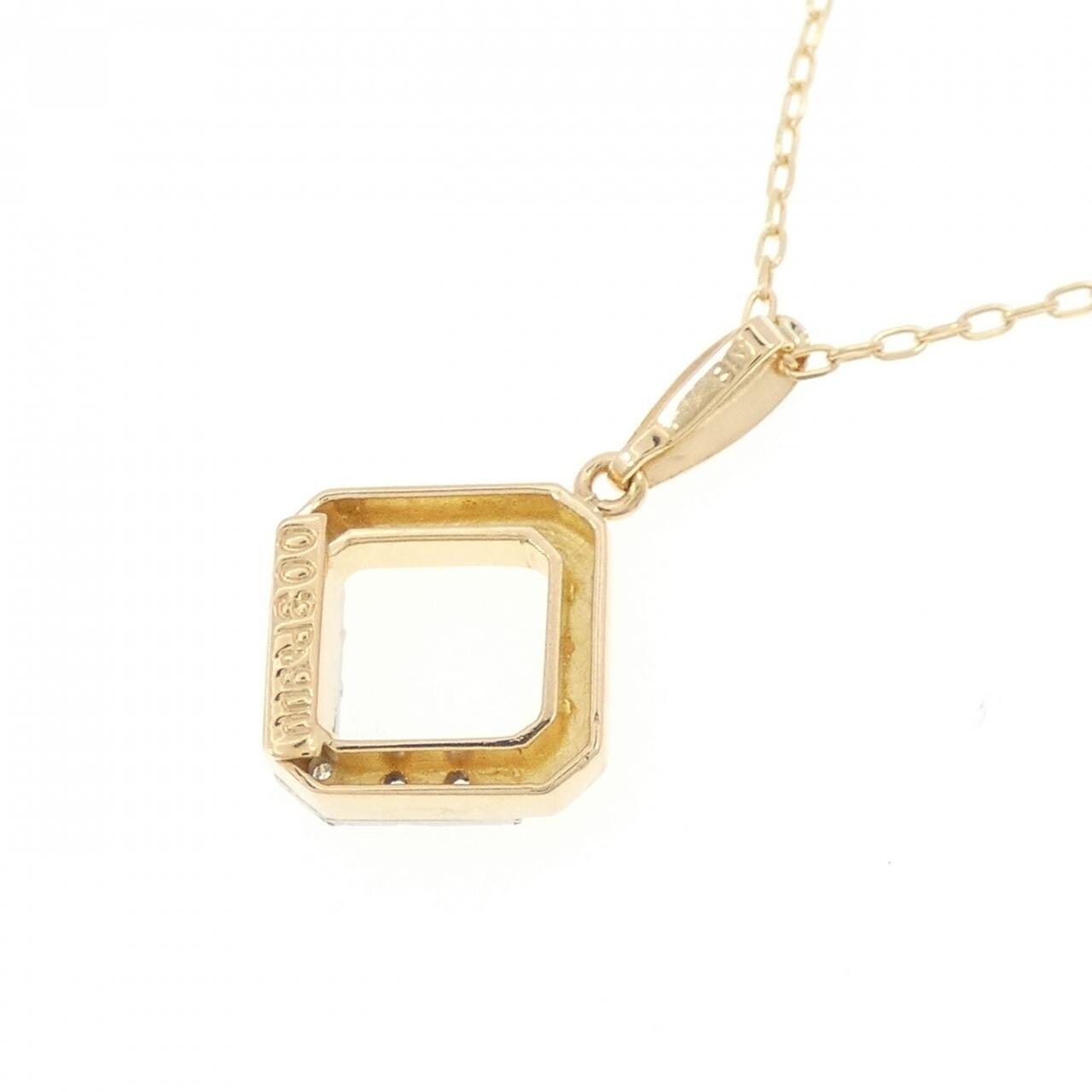 K18YG/PT900 ダイヤモンド ネックレス 0.03CT