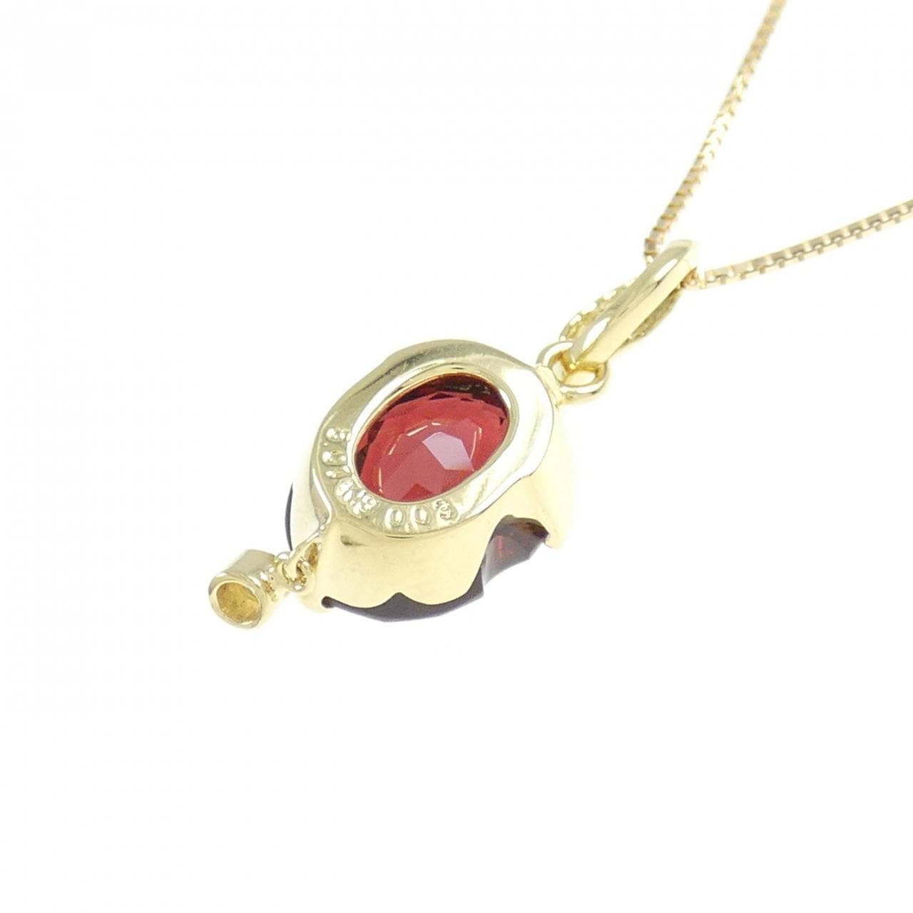 K18YG ガーネット ネックレス 5.01CT