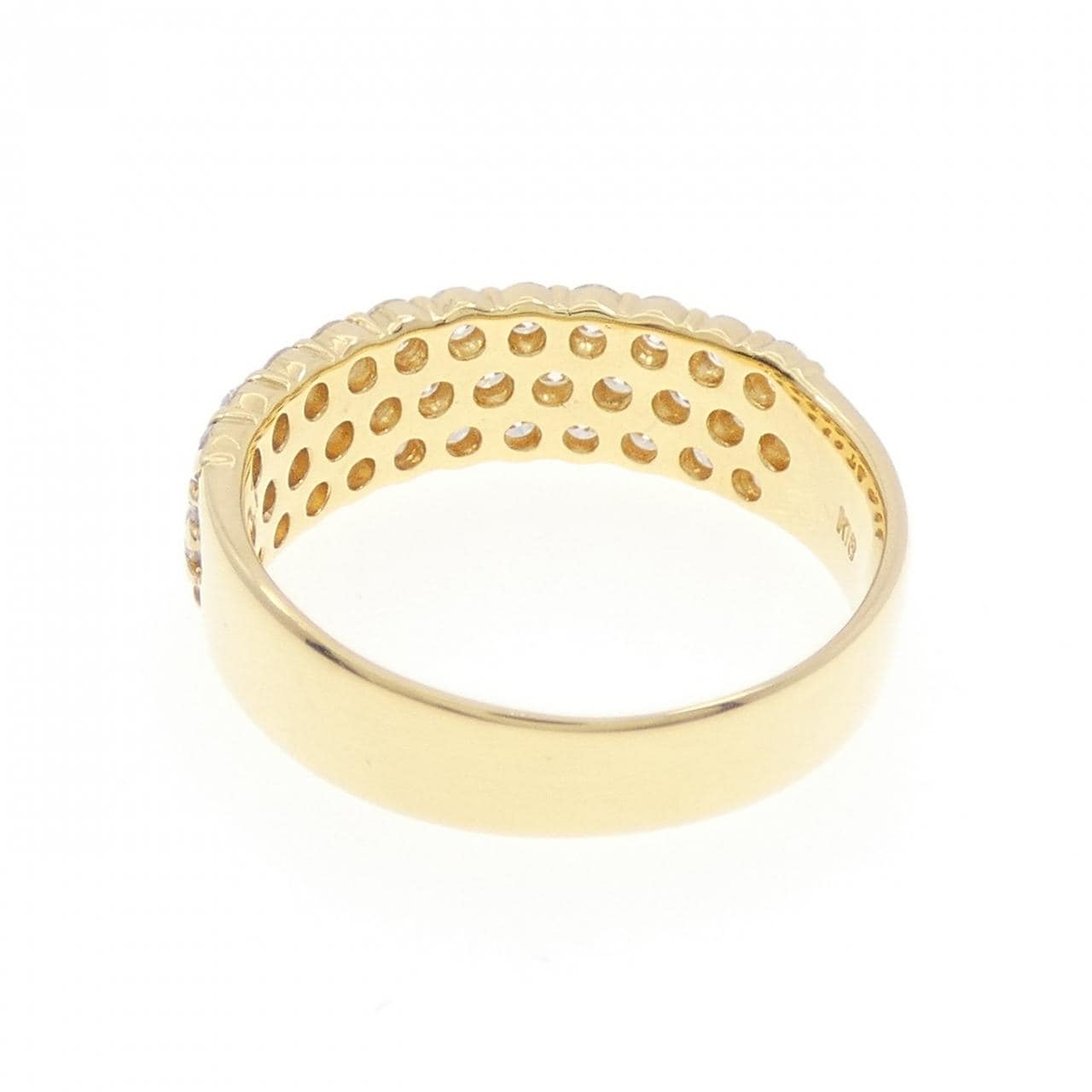 K18YG パヴェ ダイヤモンド リング 1.00CT