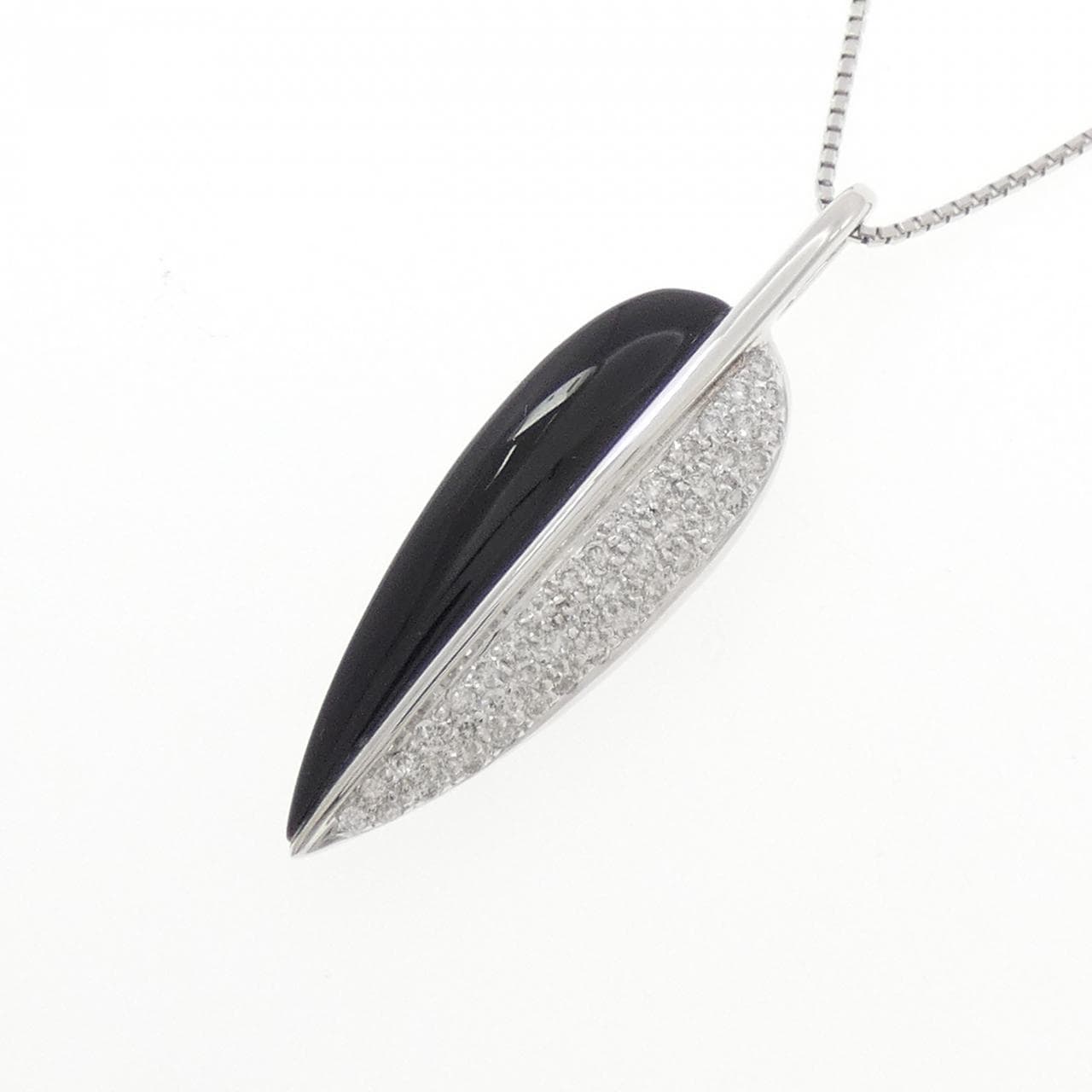 K18WG オニキス ネックレス