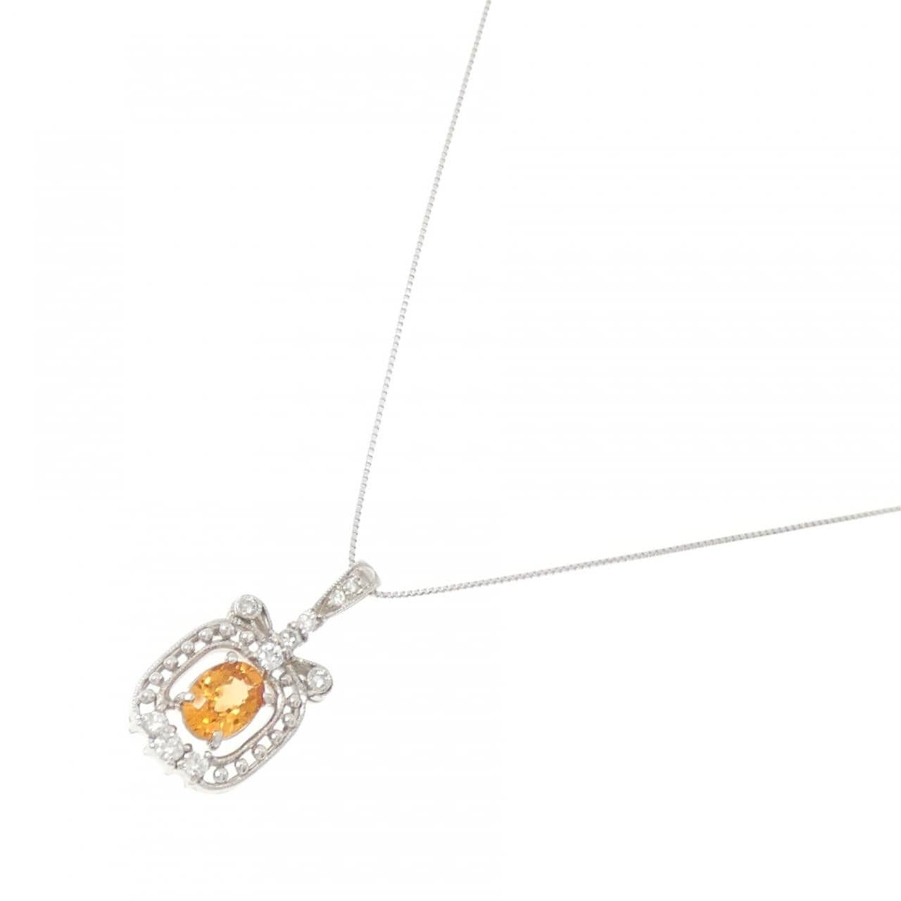 K18WG ガーネット ネックレス 1.034CT