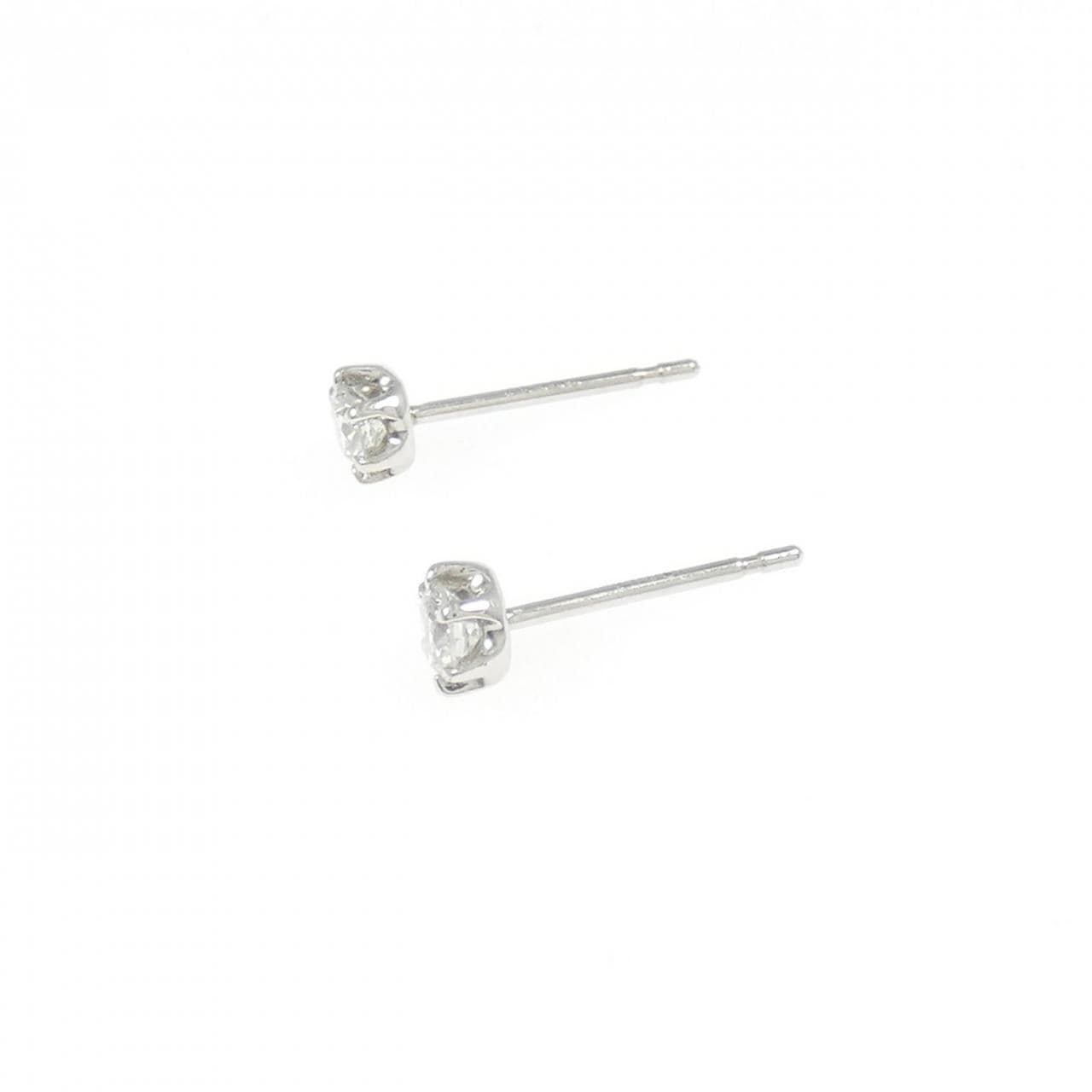 PT900 ソリティア ダイヤモンド ピアス 0.2CT