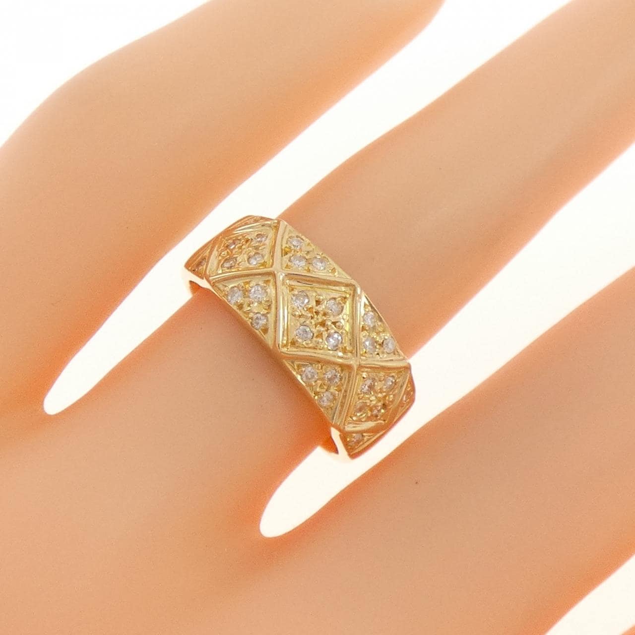 K18YG ダイヤモンド リング 0.16CT