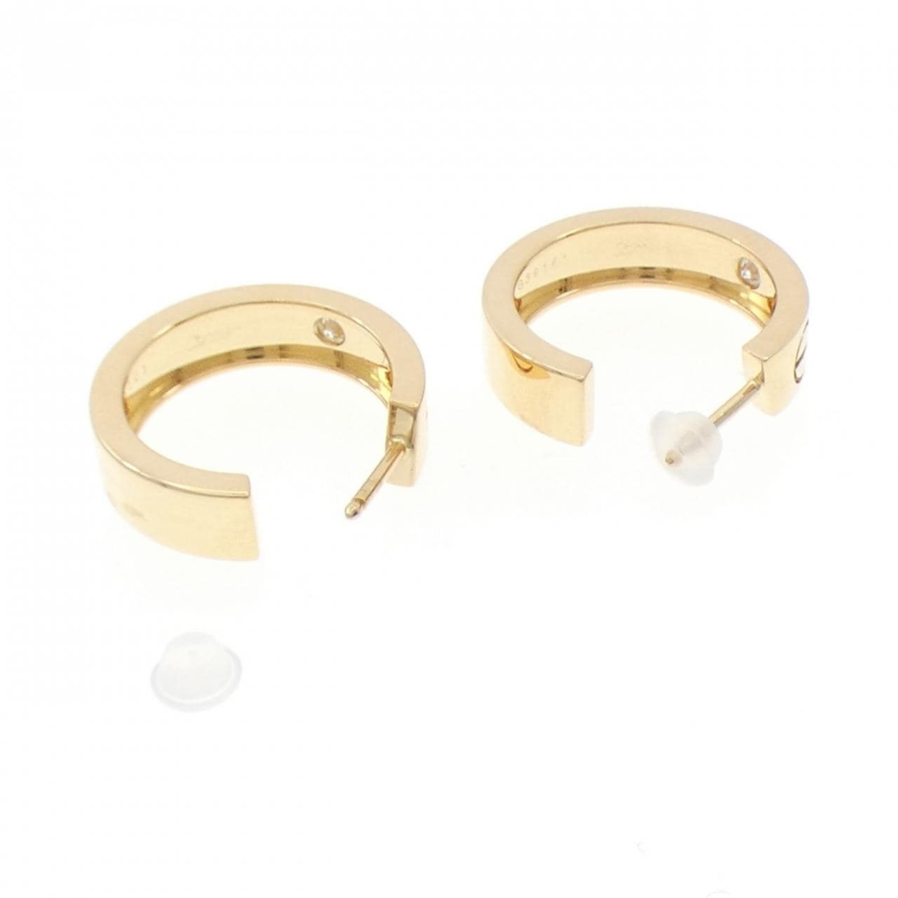 カルティエ ラブピアス ハーフダイヤ ピアス