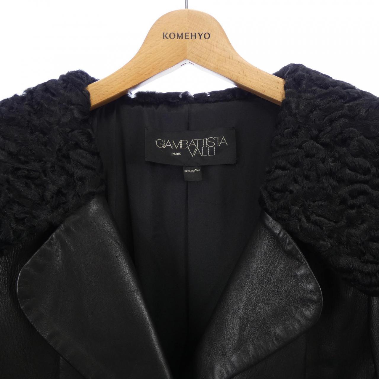 ジャンバティスタヴァリ GIAMBATTISTA VALLI レザーコート