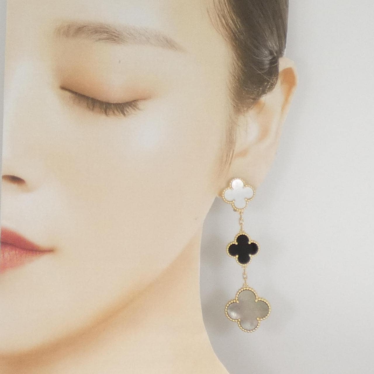 ヴァンクリーフ&アーペル マジックアルハンブラ 3モチーフ ピアス