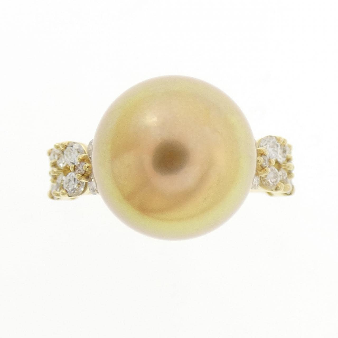 K18YG 白蝶パール リング 11.2mm