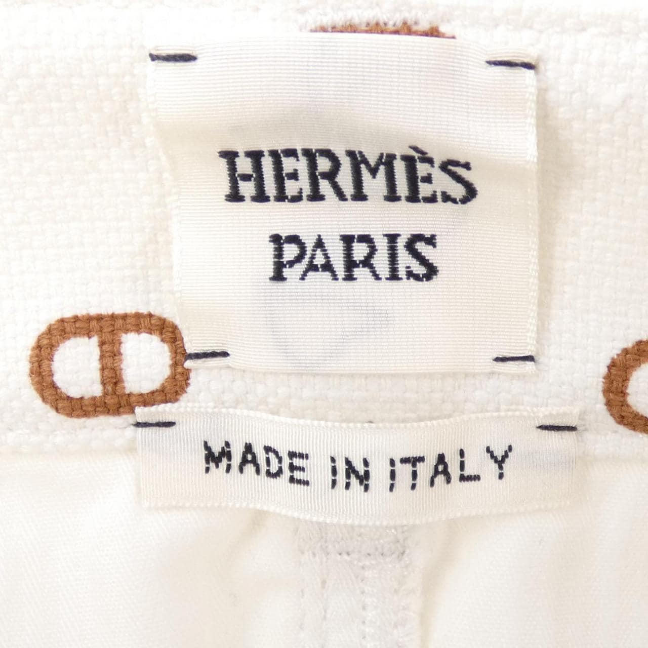 エルメス HERMES シェーヌ･ダンクル カルトゥッシュ クルー･ド･セル 4E0315D3 スカート