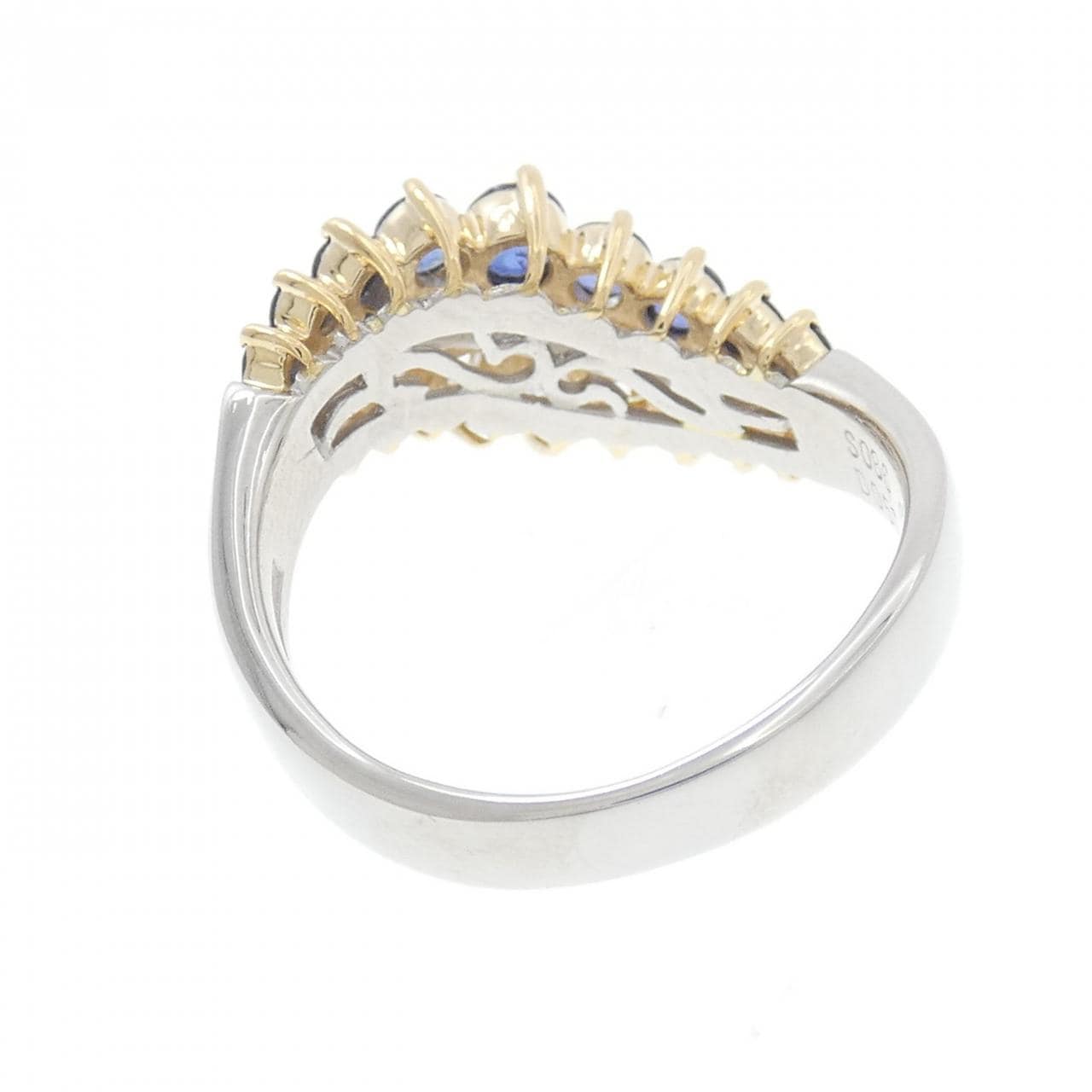 PT900/K18YG サファイヤ リング 0.86CT