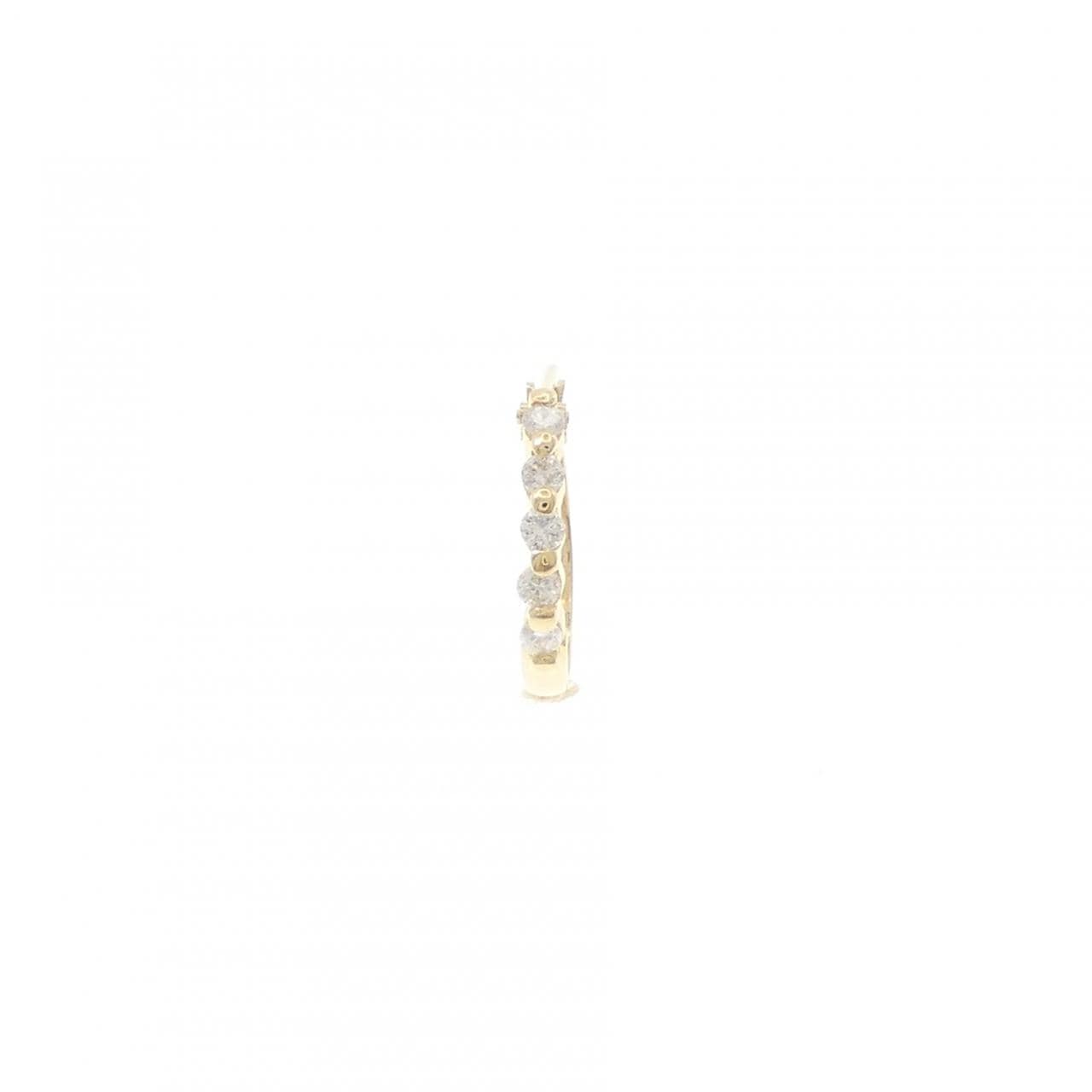 K18YG ダイヤモンド ピアス 0.10CT 片耳