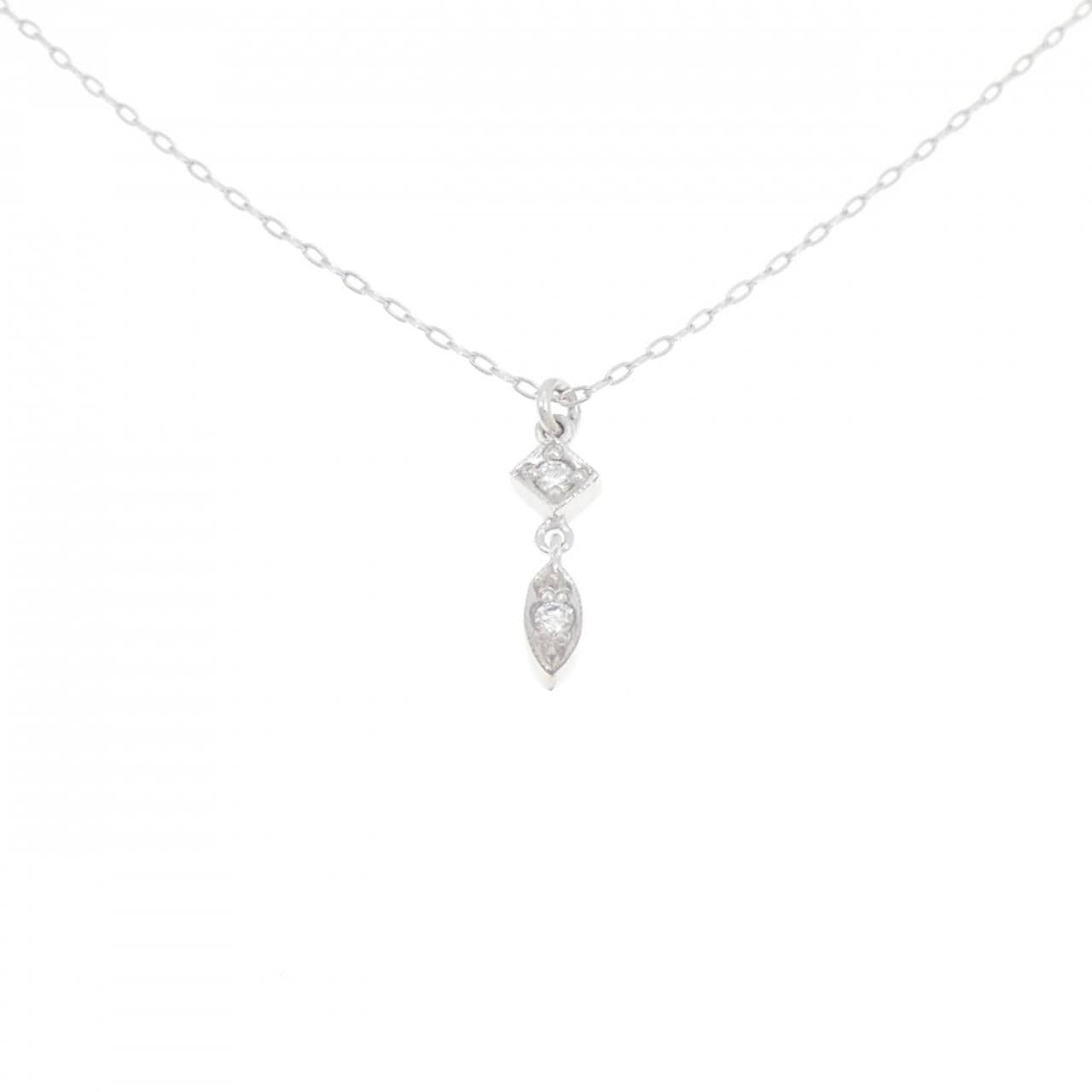 K18WG ダイヤモンド ネックレス 0.03CT