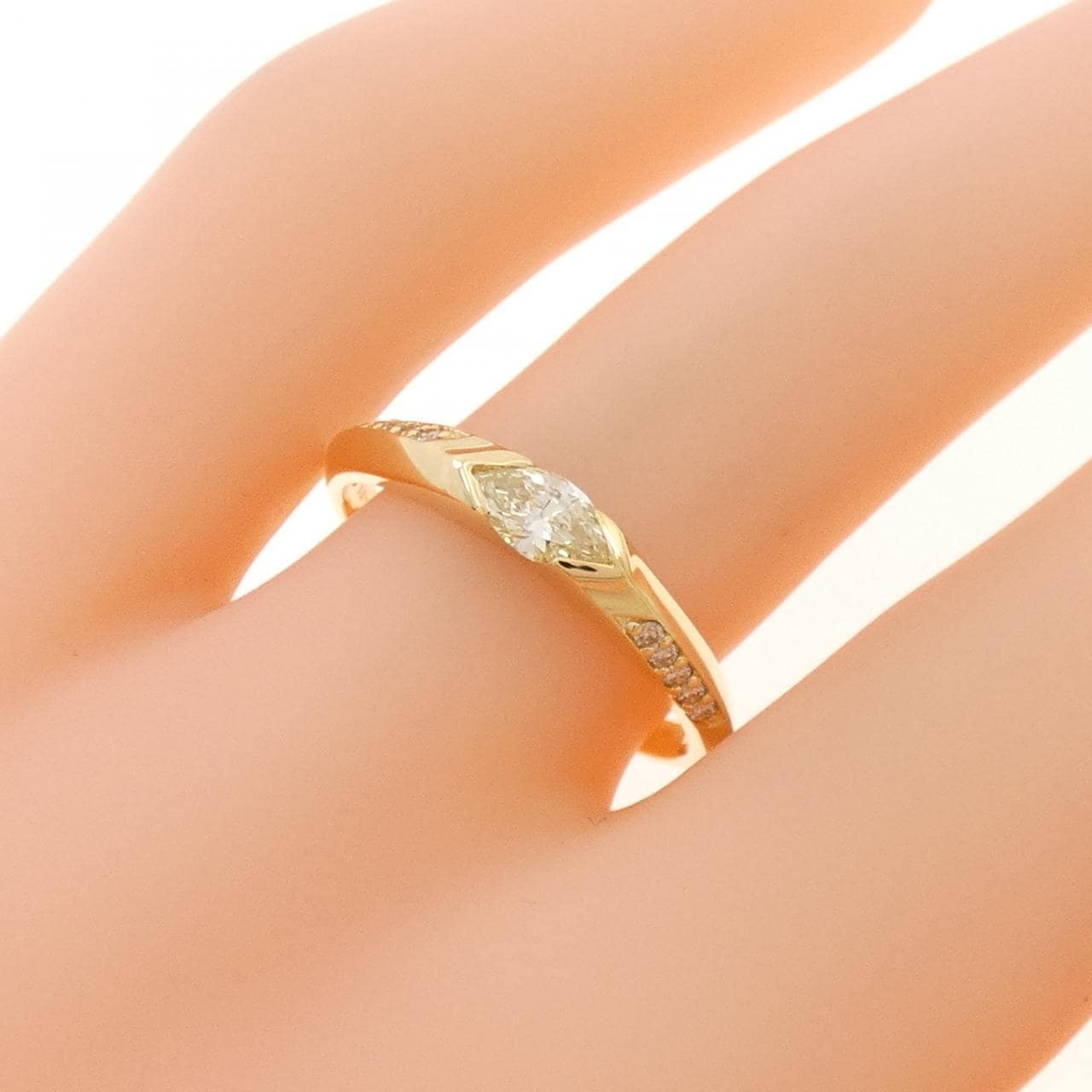 K18YG ダイヤモンド リング 0.21CT