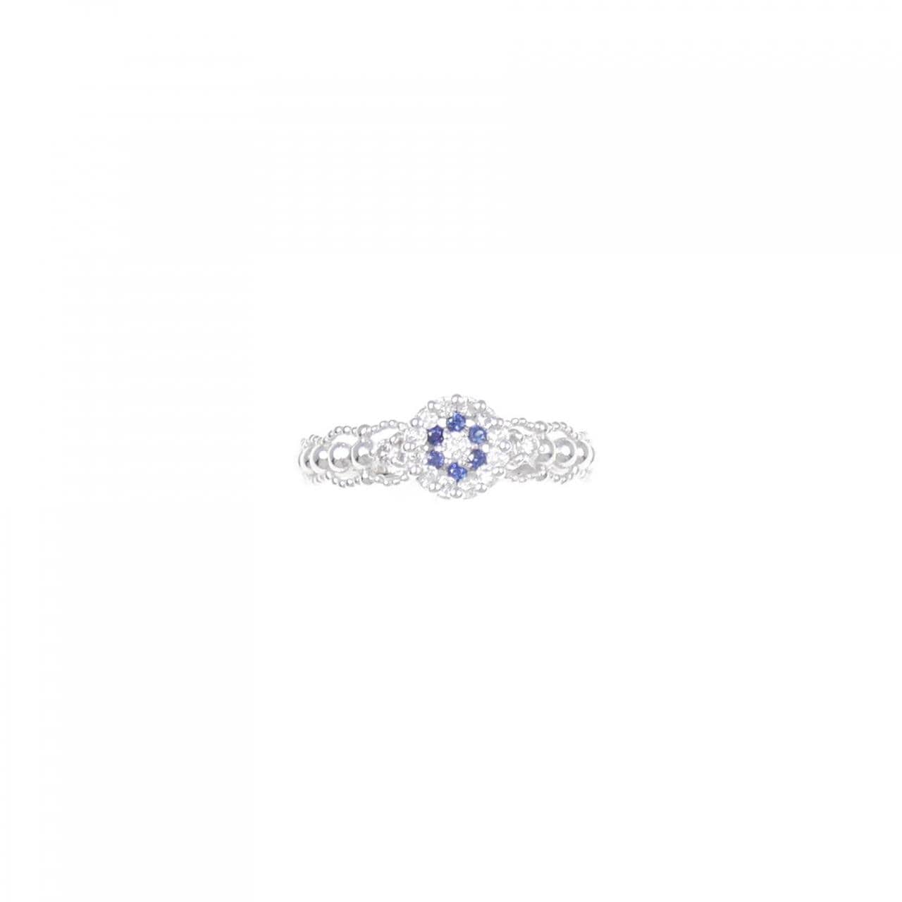 K18WG サファイヤ リング 0.05CT
