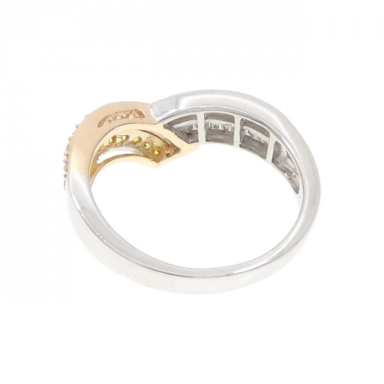 K18スリーカラー ダイヤモンド リング 0.55CT