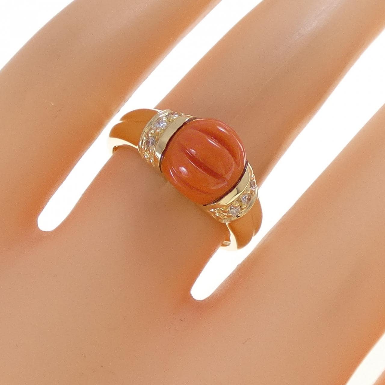 750YG サンゴ リング