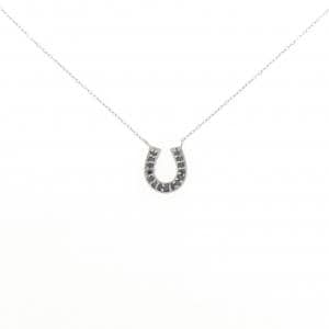 【新品】PT ホースシュー ダイヤモンド ネックレス 0.10CT