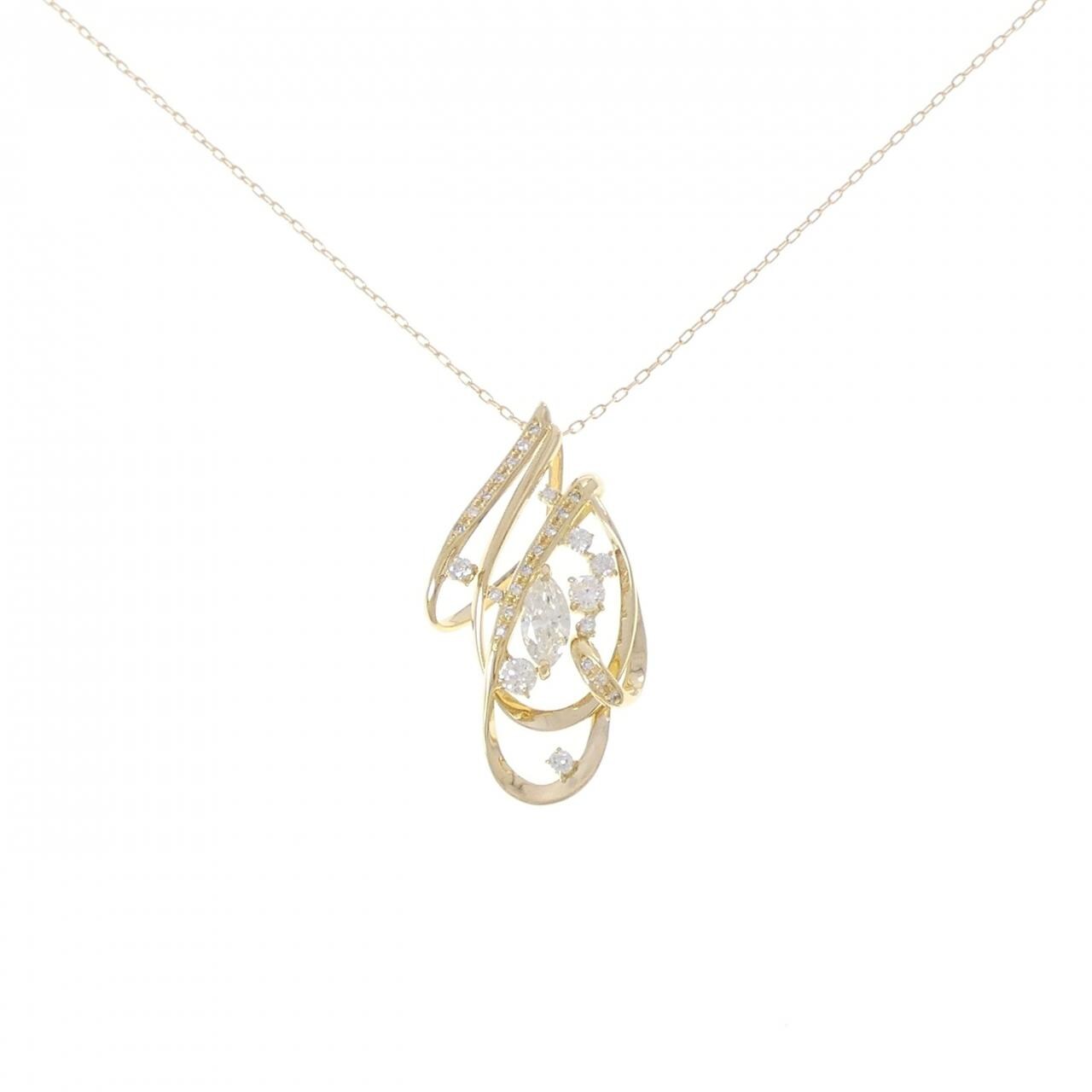 K18YG ダイヤモンド ネックレス 0.519CT