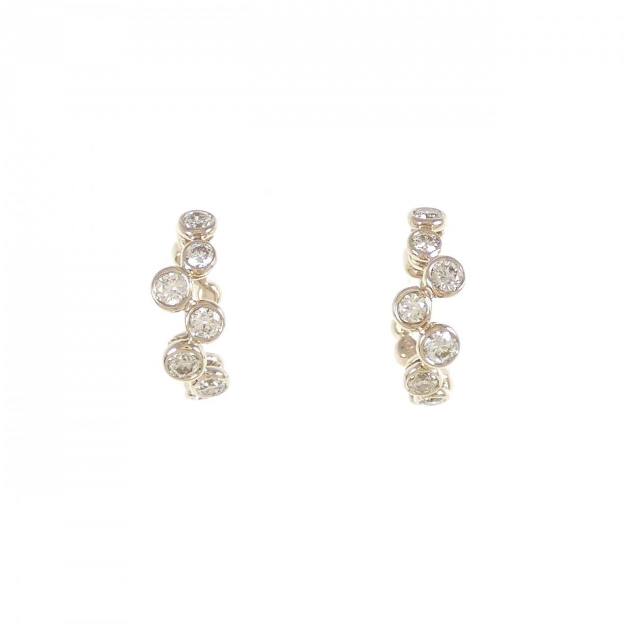 Kashikey bezel setting earrings 0.50CT