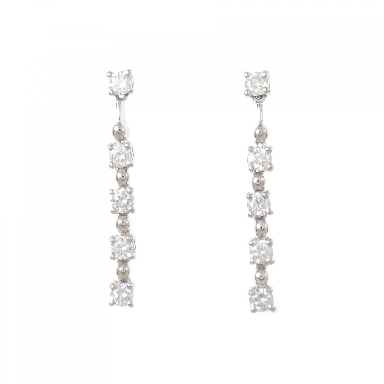 PT900 ダイヤモンド ピアス 0.50CT