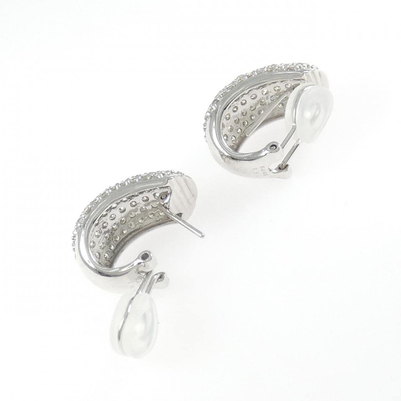 K18WG パヴェ ダイヤモンド ピアス/イヤリング 3.00CT