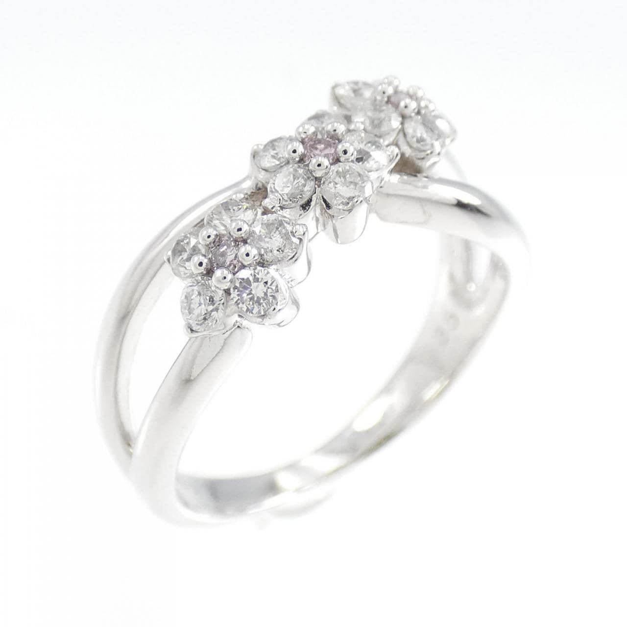 K18WG フラワー ダイヤモンド リング 0.35CT | carmenundmelanie.at