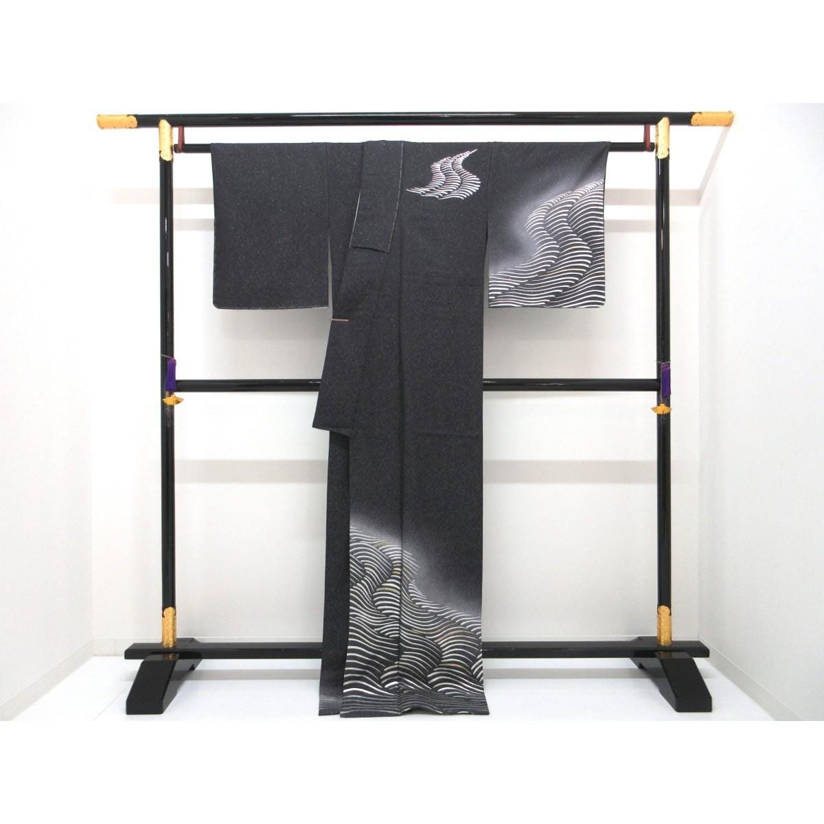 【未使用品】単衣　訪問着　銀通しボカシ染　銀彩加工