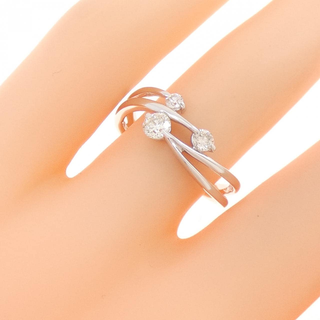 K18WG ダイヤモンド リング 0.30CT
