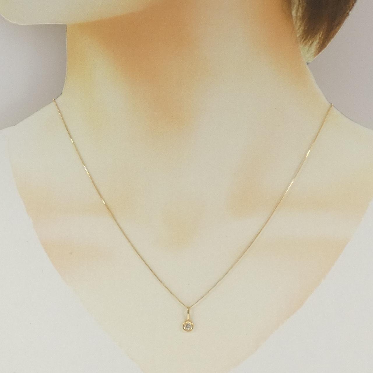 K18YG ダイヤモンド ネックレス 0.08CT