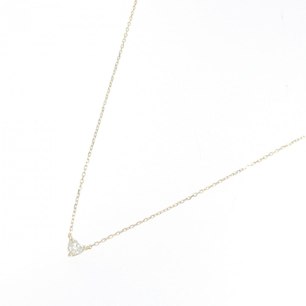 K18YG ハート ダイヤモンド ネックレス 0.14CT