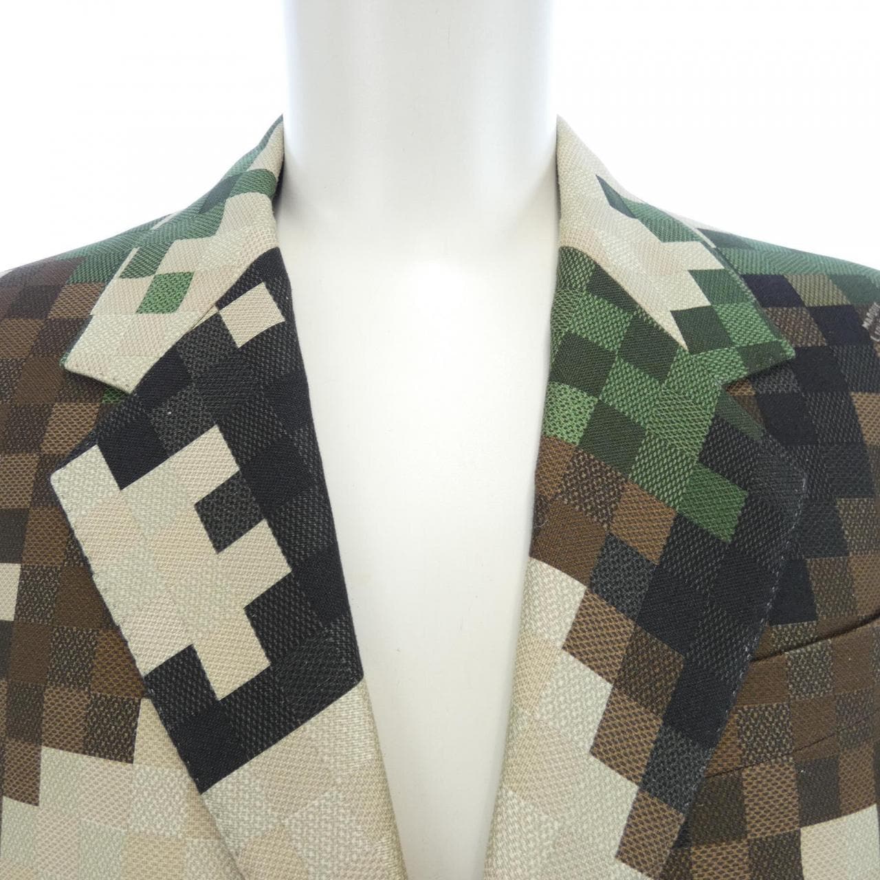 ルイヴィトン LOUIS VUITTON シングルブレスレッドテーラードダミエジャケット HQJ60EHSB ジャケット