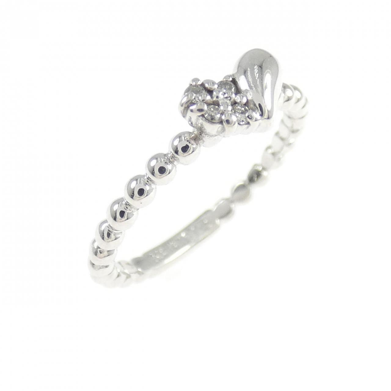 K10WG 心形钻石尾戒 0.03CT