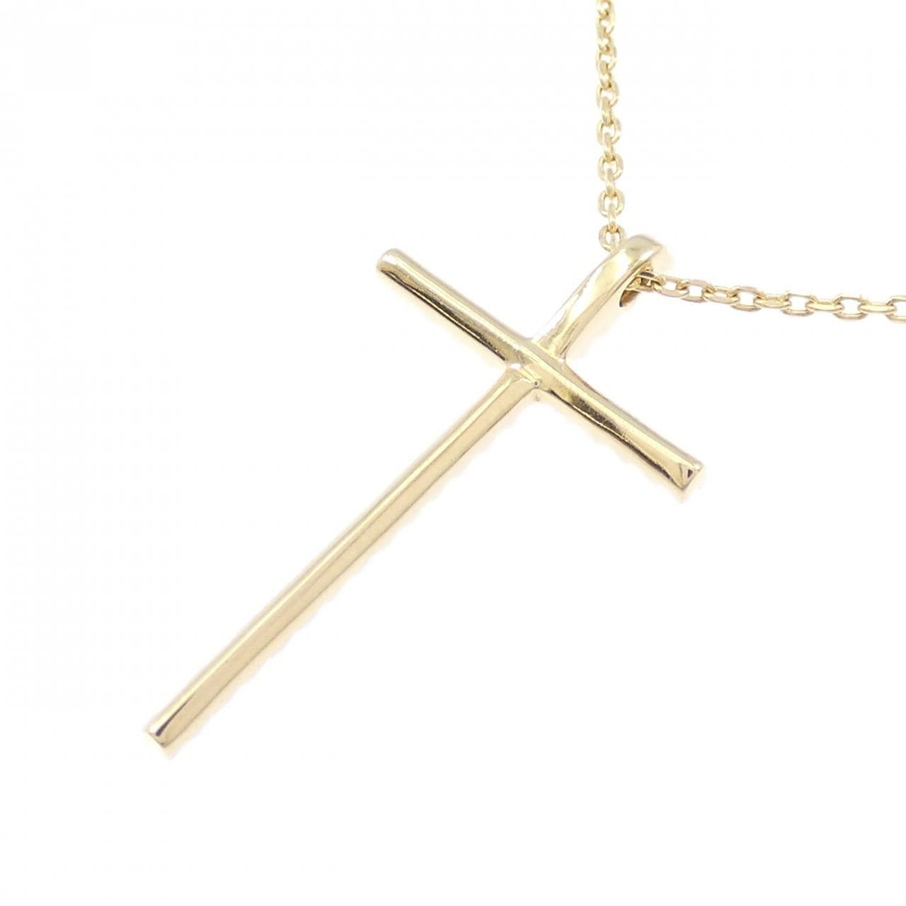 スタージュエリー クロス ダイヤモンド ネックレス 0.08CT