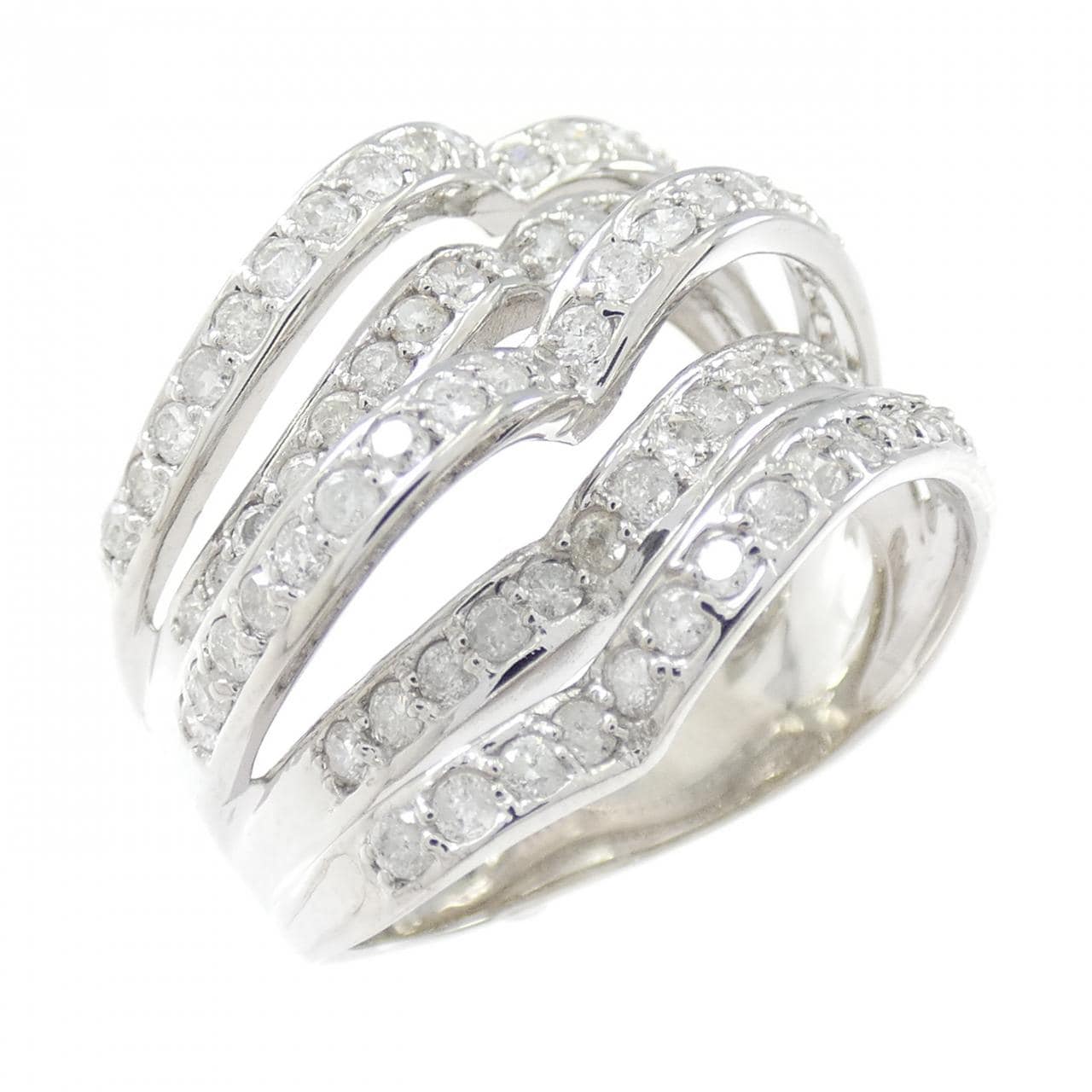 K18WG ダイヤモンド リング 1.00CT