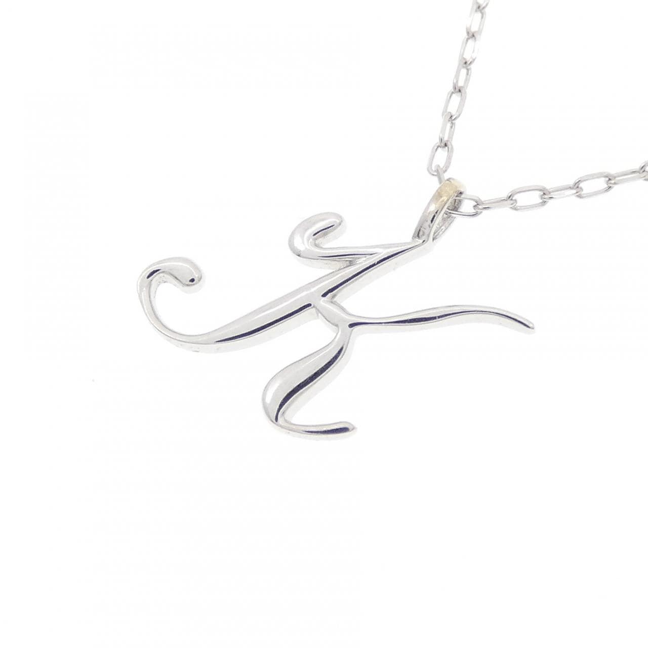 K10WG イニシャルK ネックレス