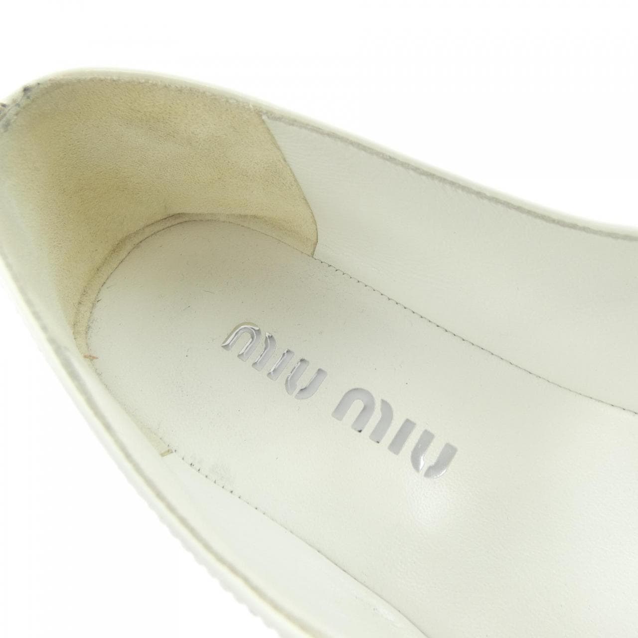 ミュウミュウ MIU MIU バレエフラット シルバーチェーンストラップ SF653D フラットシューズ
