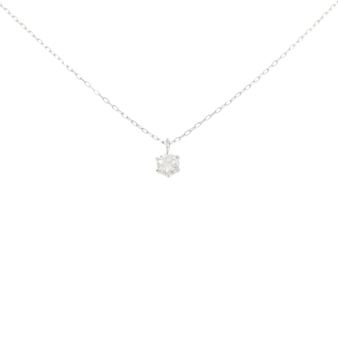 PT900/PT850 ソリティア ダイヤモンド ネックレス 0.20CT